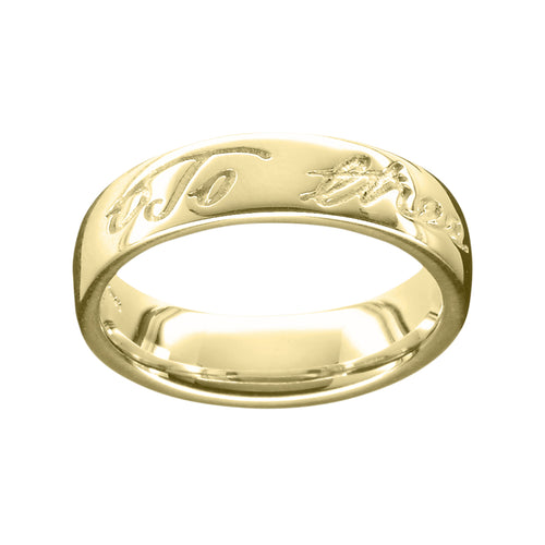 Ola Gorie gold Robert Burns Polished Ladies ring, Scotland
