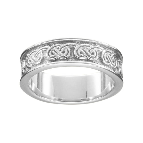 Ola Gorie silver Rackwick Ladies ring, Celtic knotwork design