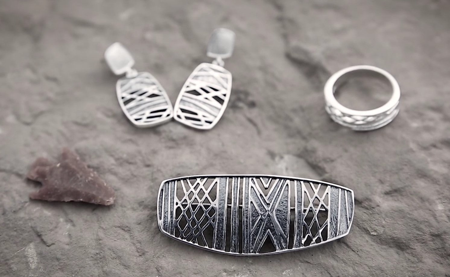 A selection of silver items from the Ness of Brodgar collection