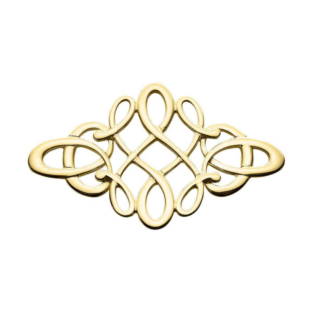 A gold brooch with a looped design from the Tudor Collection