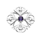 Thistle Amethyst Brooch