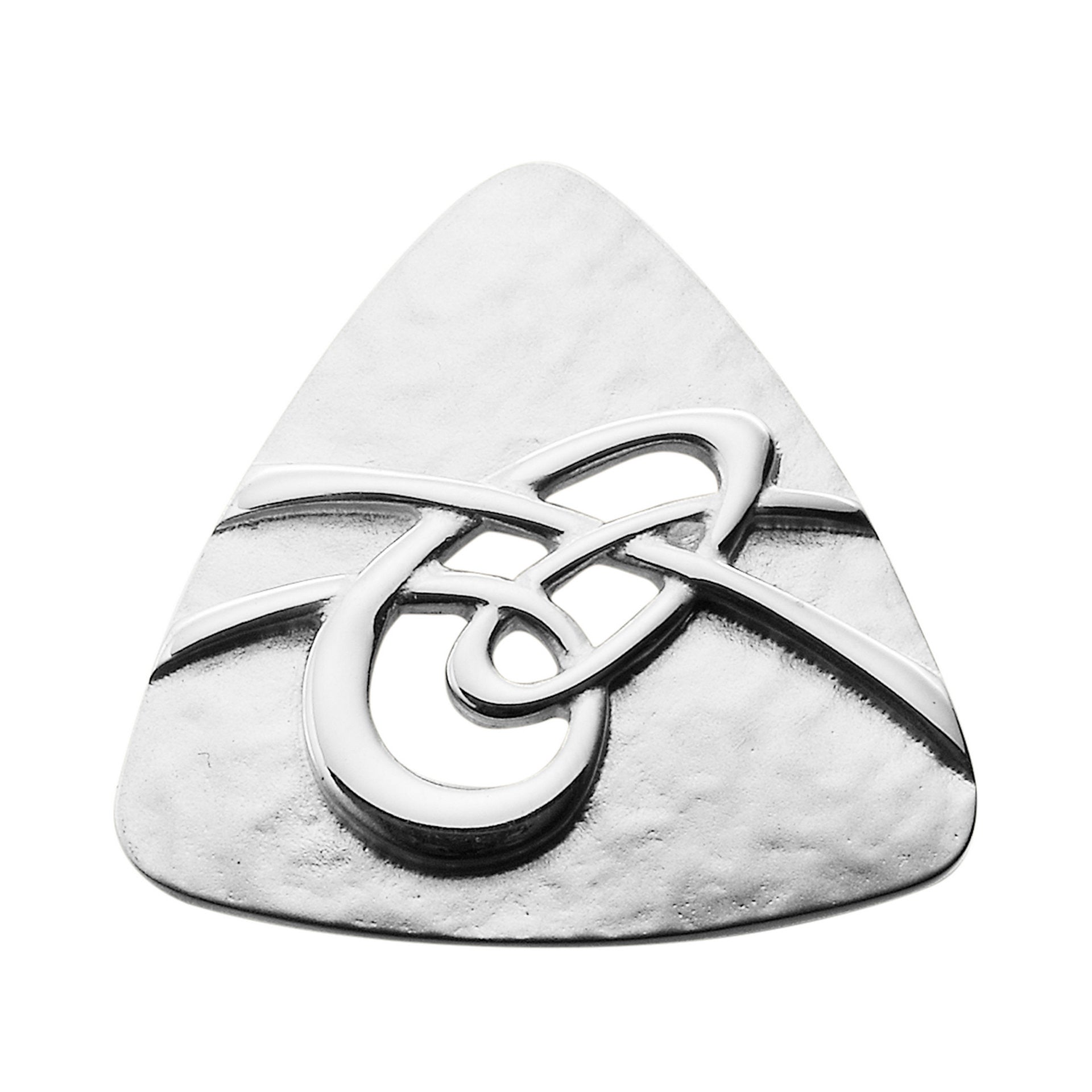 A silver brooch with a knotted design from the Aikerness Collection