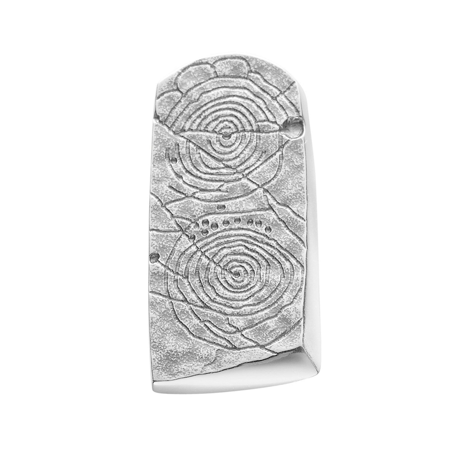 A large silver brooch with detailed geometric design from the Kilmartin Collection