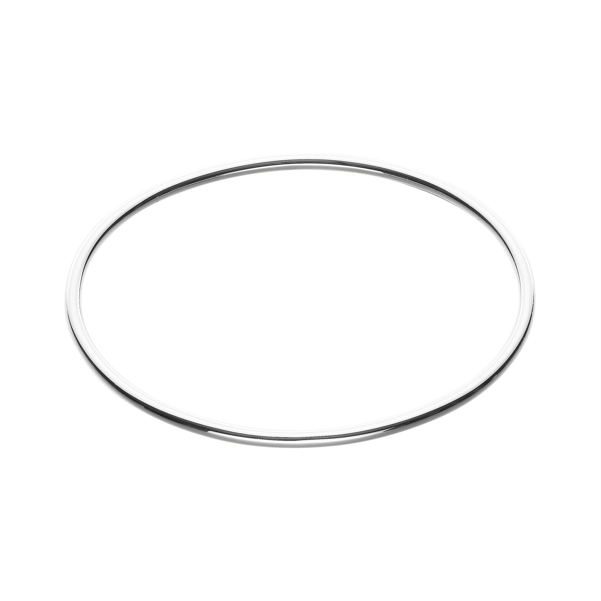 silver plain bangle 
