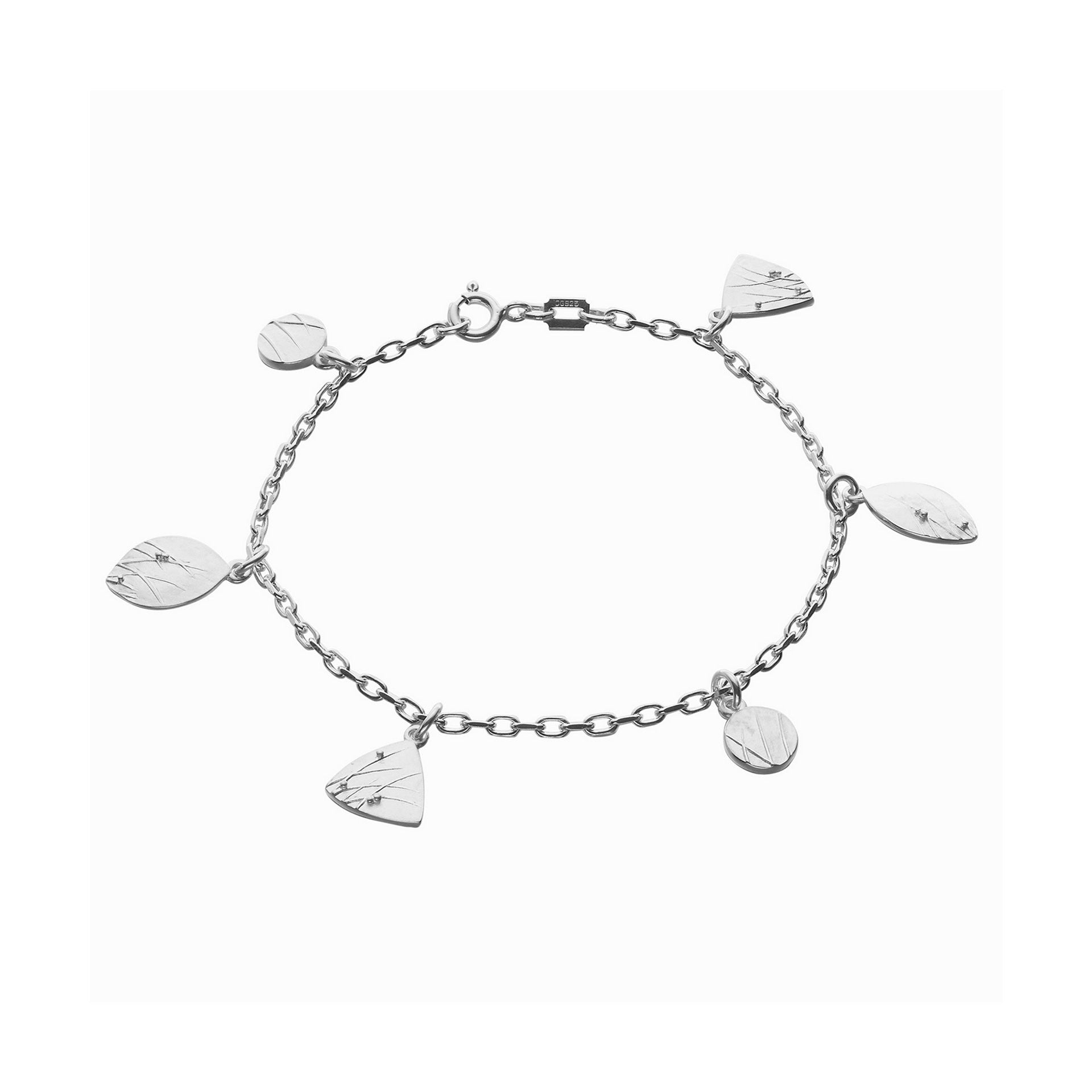 A silver charm bracelet from the Mistral Collection