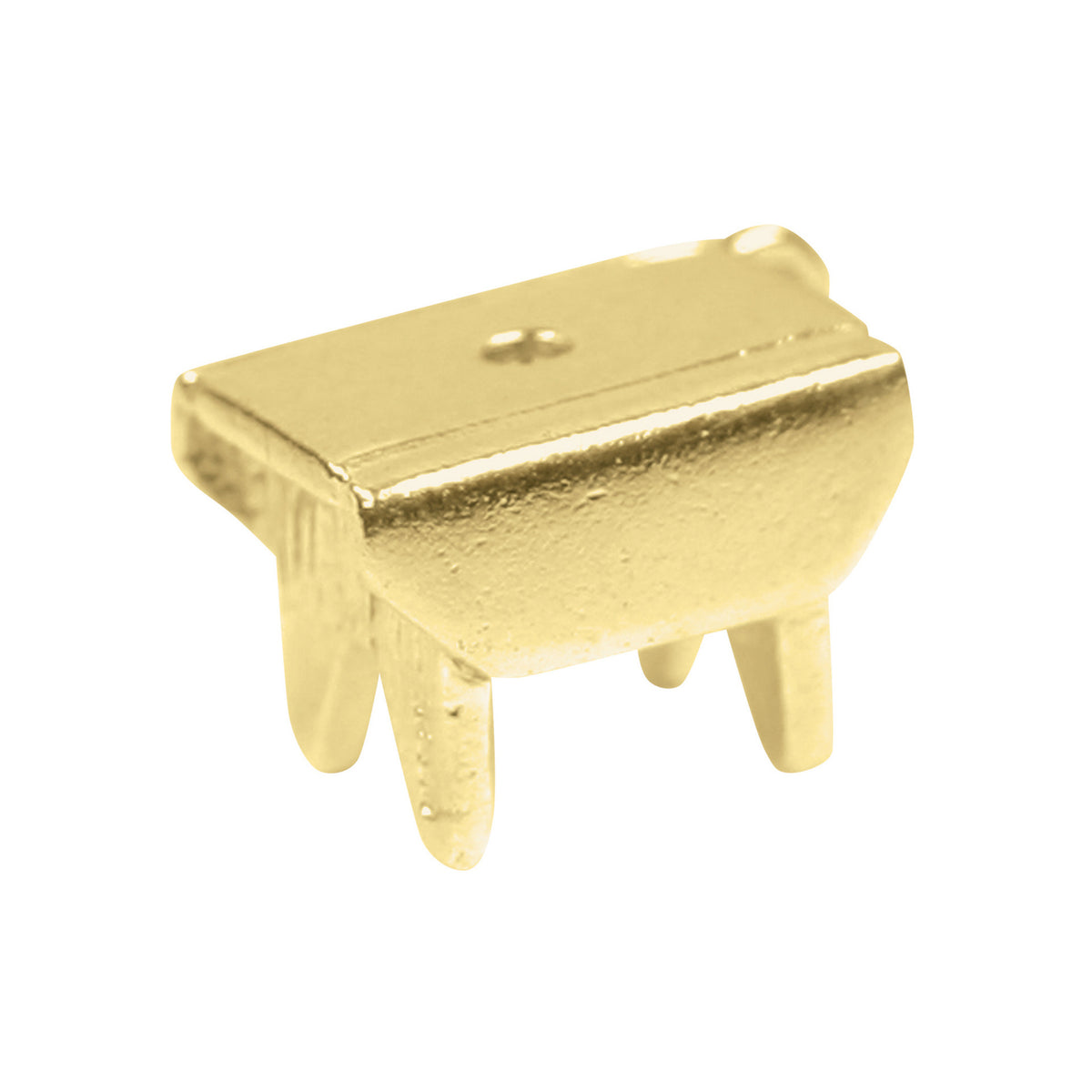 A gold charm of a Orcadian Creepie