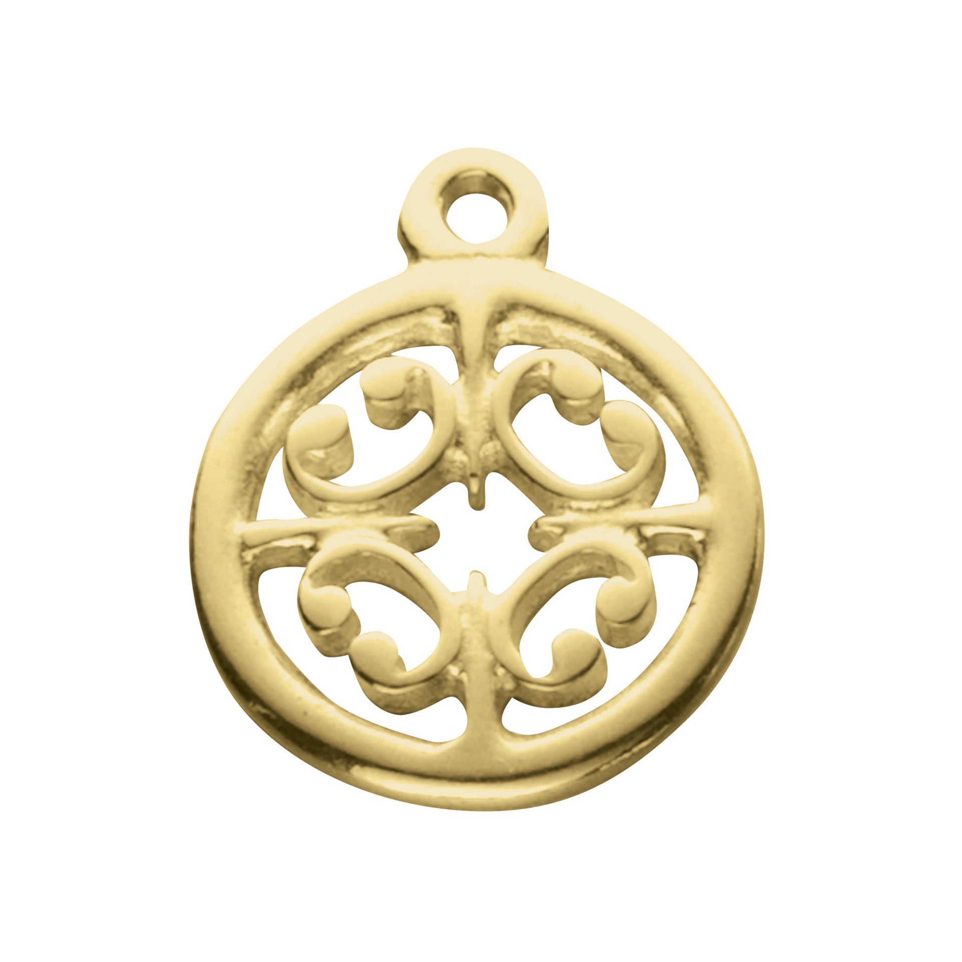 A gold charm with a Norse cross design from the St Magnus Collection