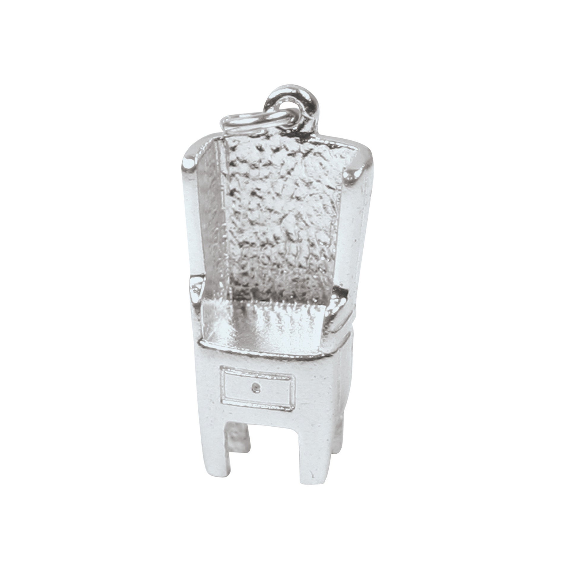 A silver charm of a Orcadian Chair