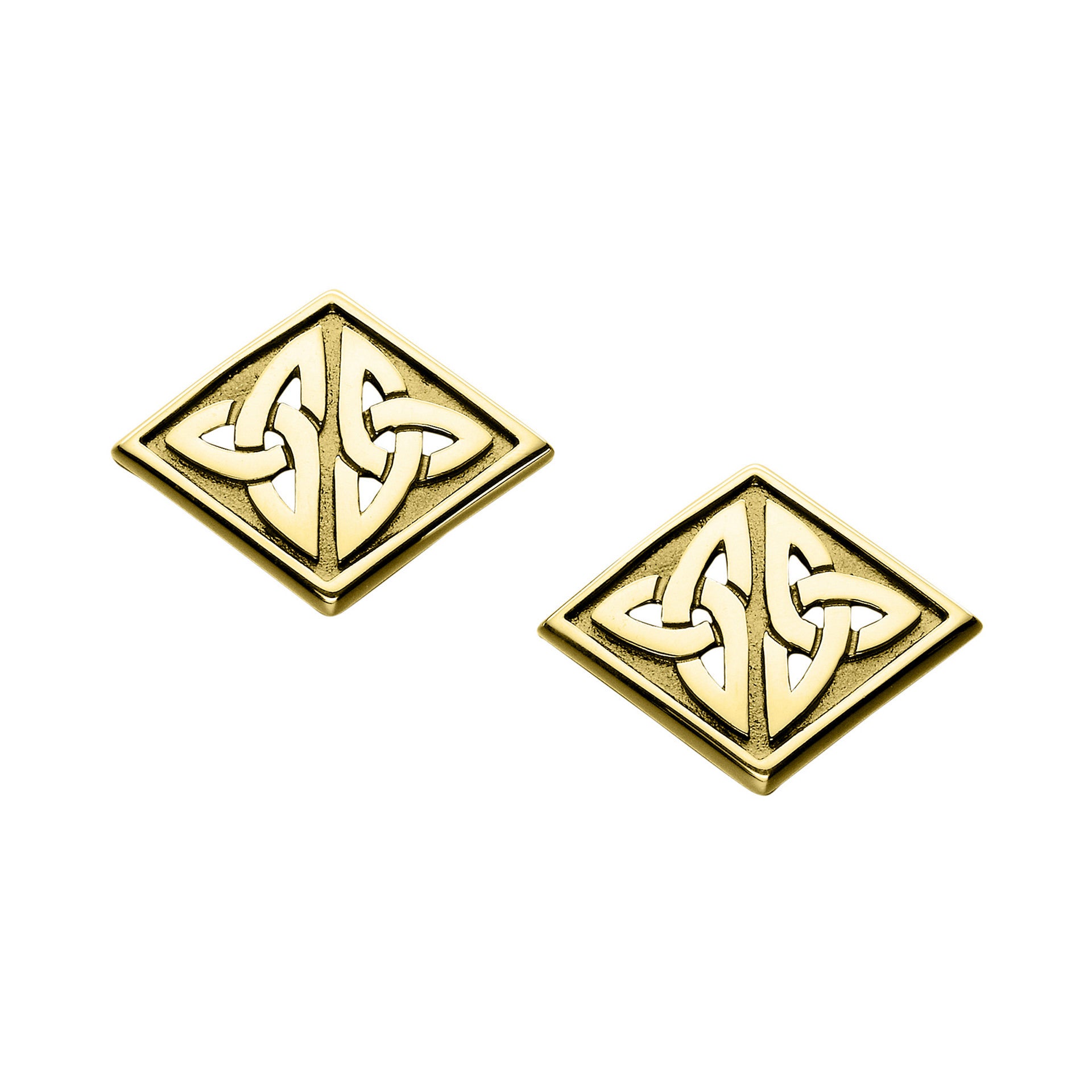 A pair of gold cuff links with celtic design from the Kells Diamond Collection