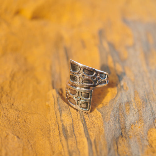Ola Gorie silver Castleyards ring, inspired by Orkney's ancient castle