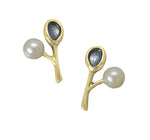 Cloudberry White Pearl Earrings