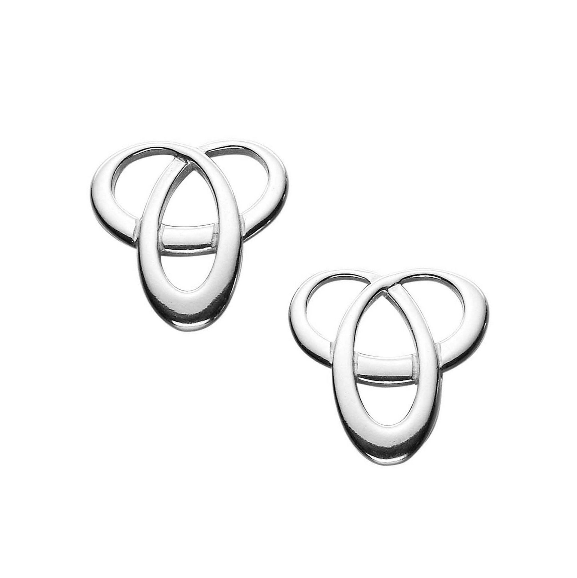 A pair of silver stud earrings from the Tudor Collection