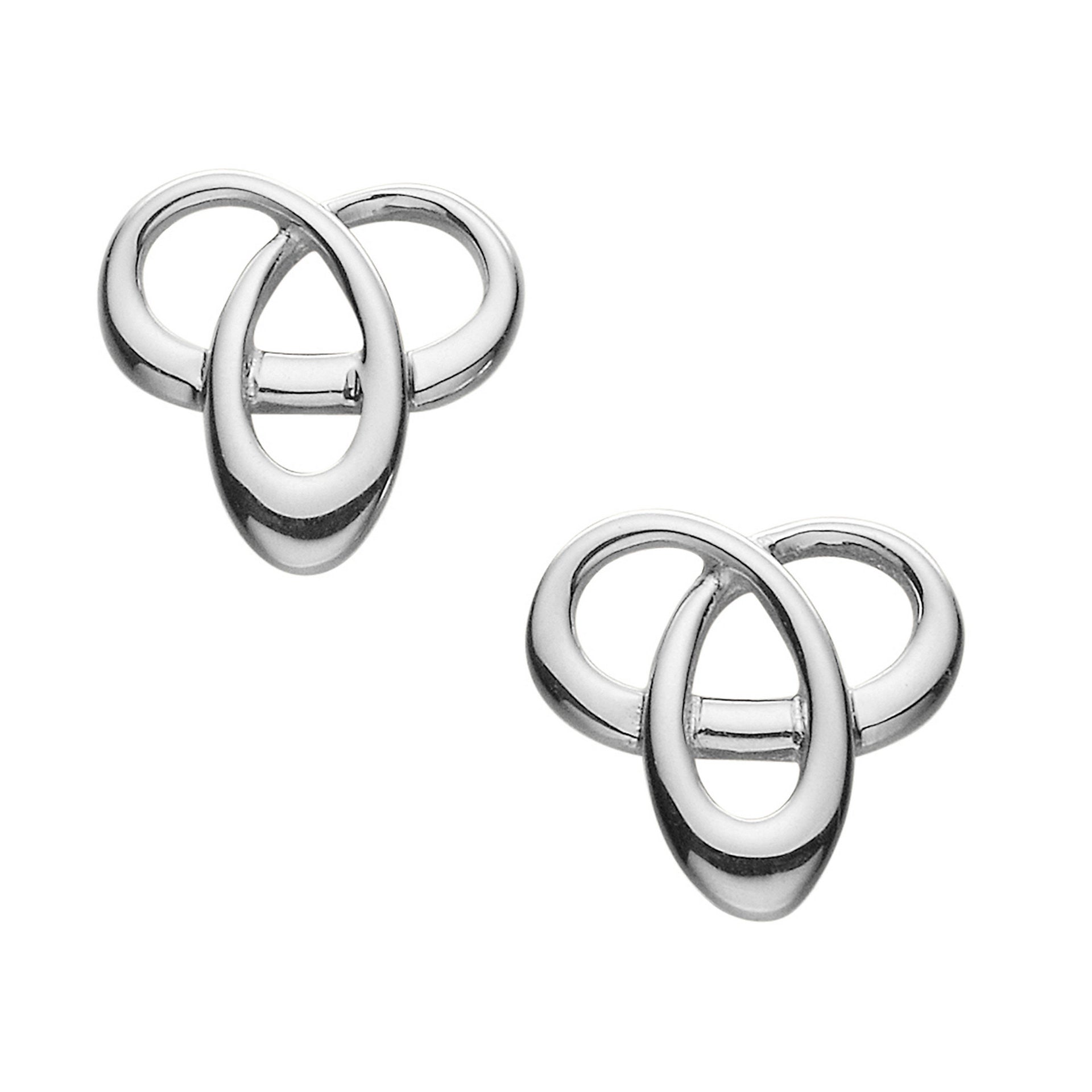A pair of silver stud earrings from the Tudor Collection