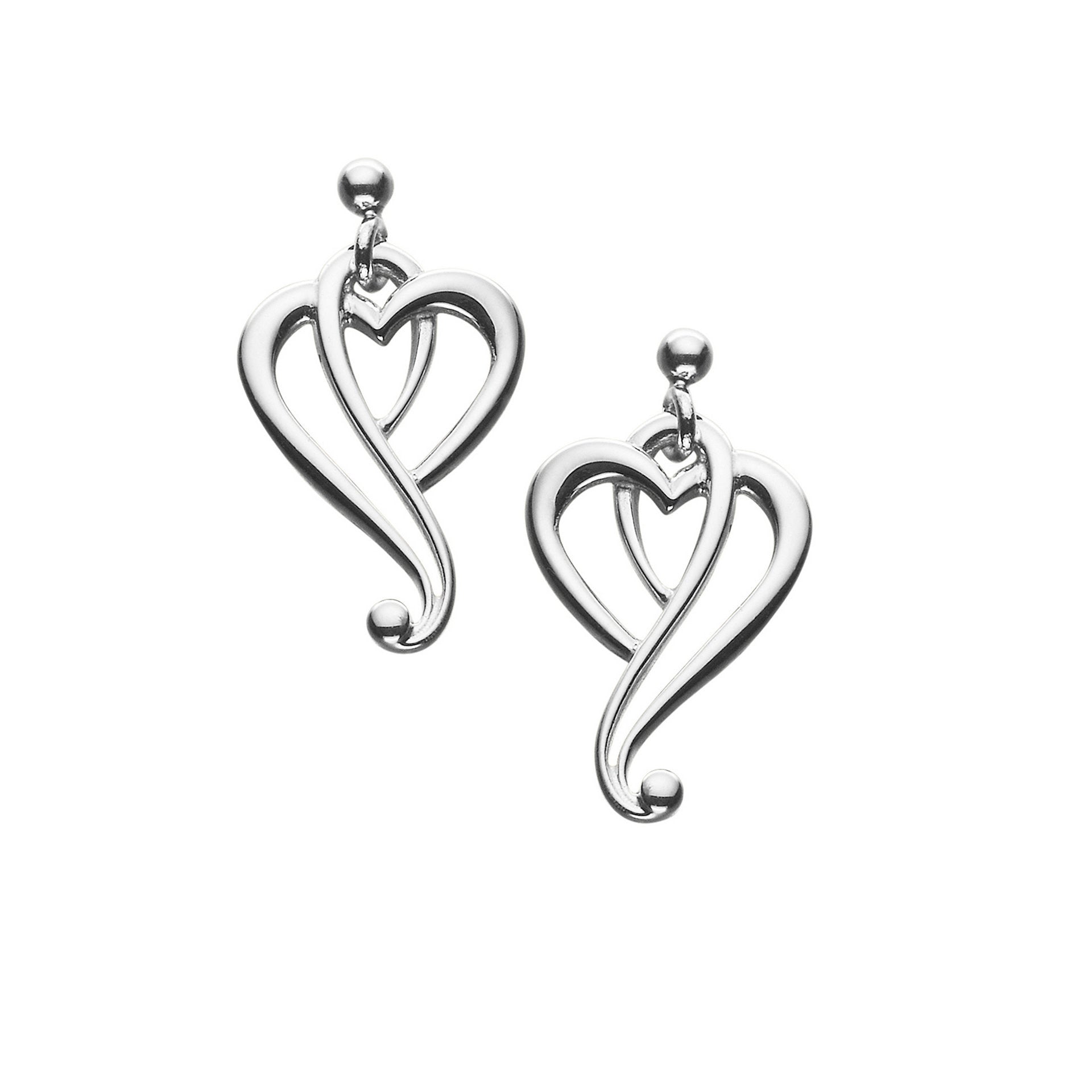 A pair of silver drop earrings with a textured design from the Luckenbooth Collection