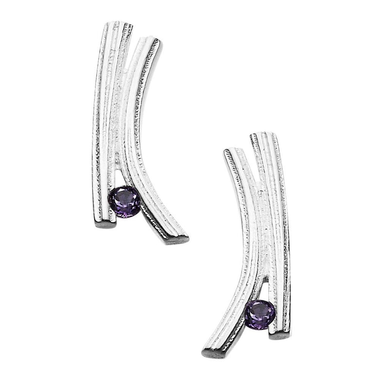 Woodwick Amethyst Earrings