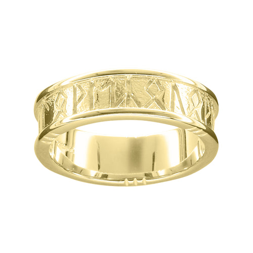 Ola Gorie gold I Love You Runic ladies wedding ring