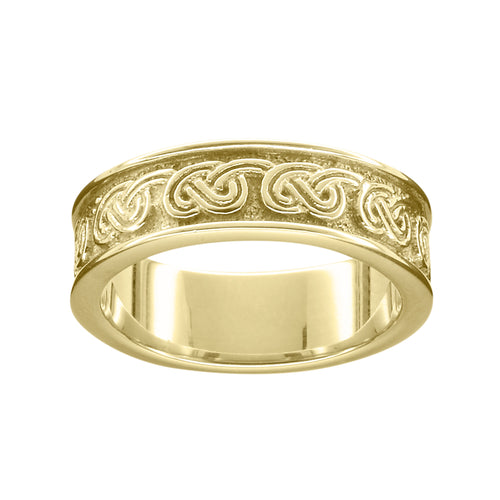 Ola Gorie gold Rackwick Ladies ring, Celtic knotwork design