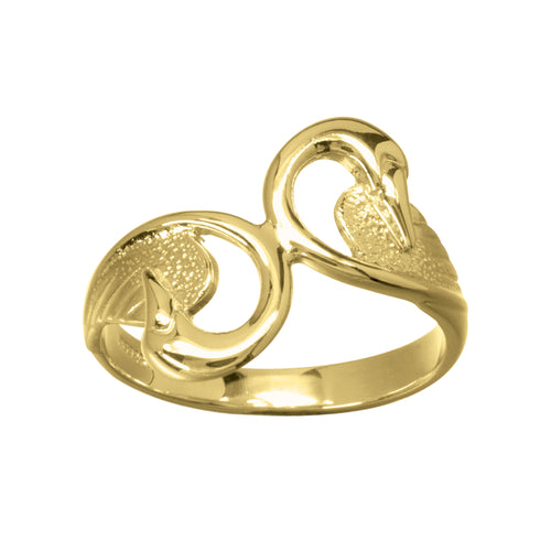 Ola Gorie silver Swan ring