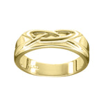 Ola Gorie gold Carron ring, wedding ring inspired by Celtic knotwork