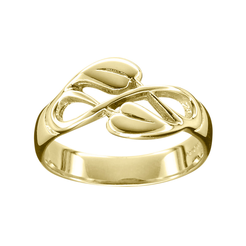 Ola Gorie gold Cecily ring, inspired by romantic Arts & Crafts design