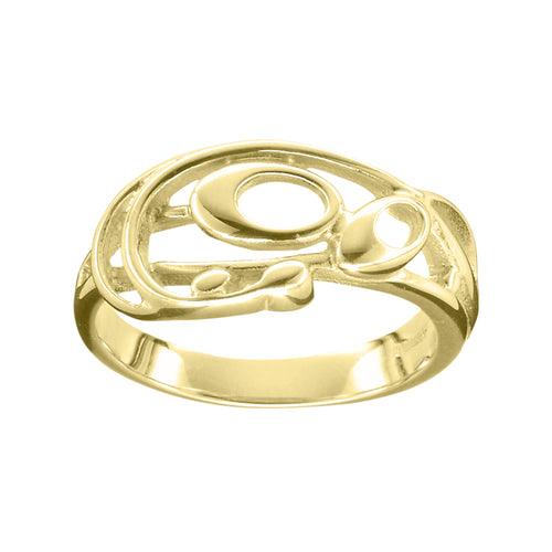 Ola Gorie gold Frances ring, Art Nouveau style