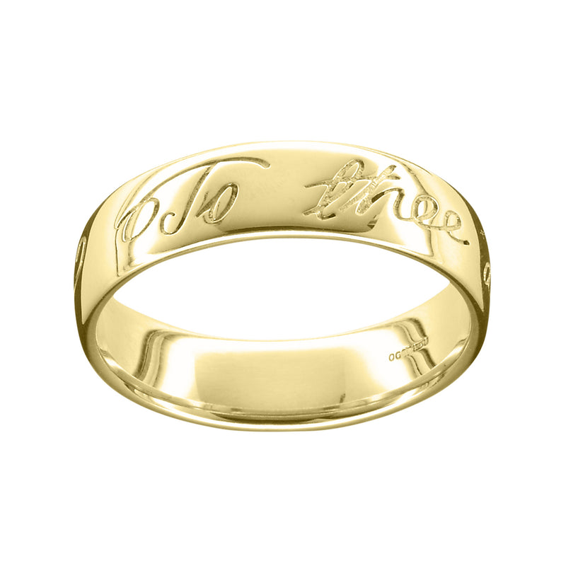 Ola Gorie gold Robert Burns Polished Men's ring, Scotland