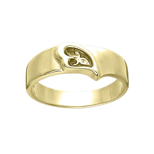 Ola Gorie gold Kyelang ring, inspired by ancient Indian textiles