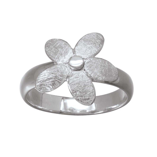 Ola Gorie silver Pure ring, flower motif