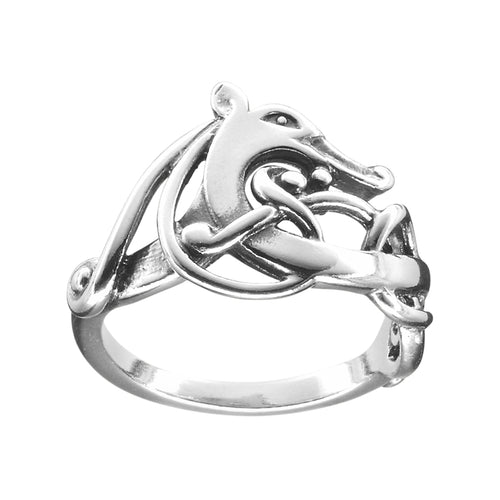 Ola Gorie silver Finnish Beast ring, animal motif Viking design
