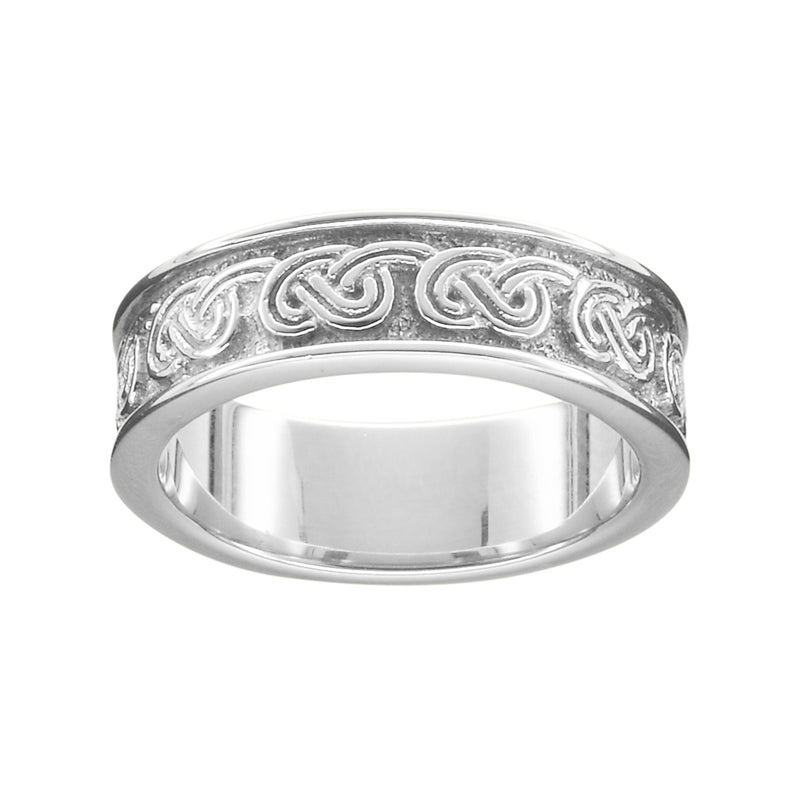 Ola Gorie silver Rackwick Ladies ring, Celtic knotwork design