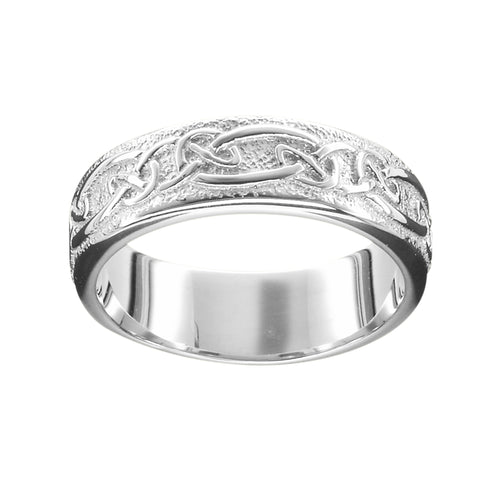 Ola Gorie silver Rona Ladies ring, Celtic wedding ring