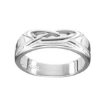 Ola Gorie silver Carron ring, wedding ring inspired by Celtic knotwork