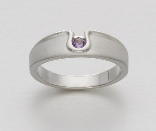 Ola Gorie silver Echo ring, with amethyst