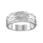 Ola Gorie silver Willow ring, Mackintosh style 