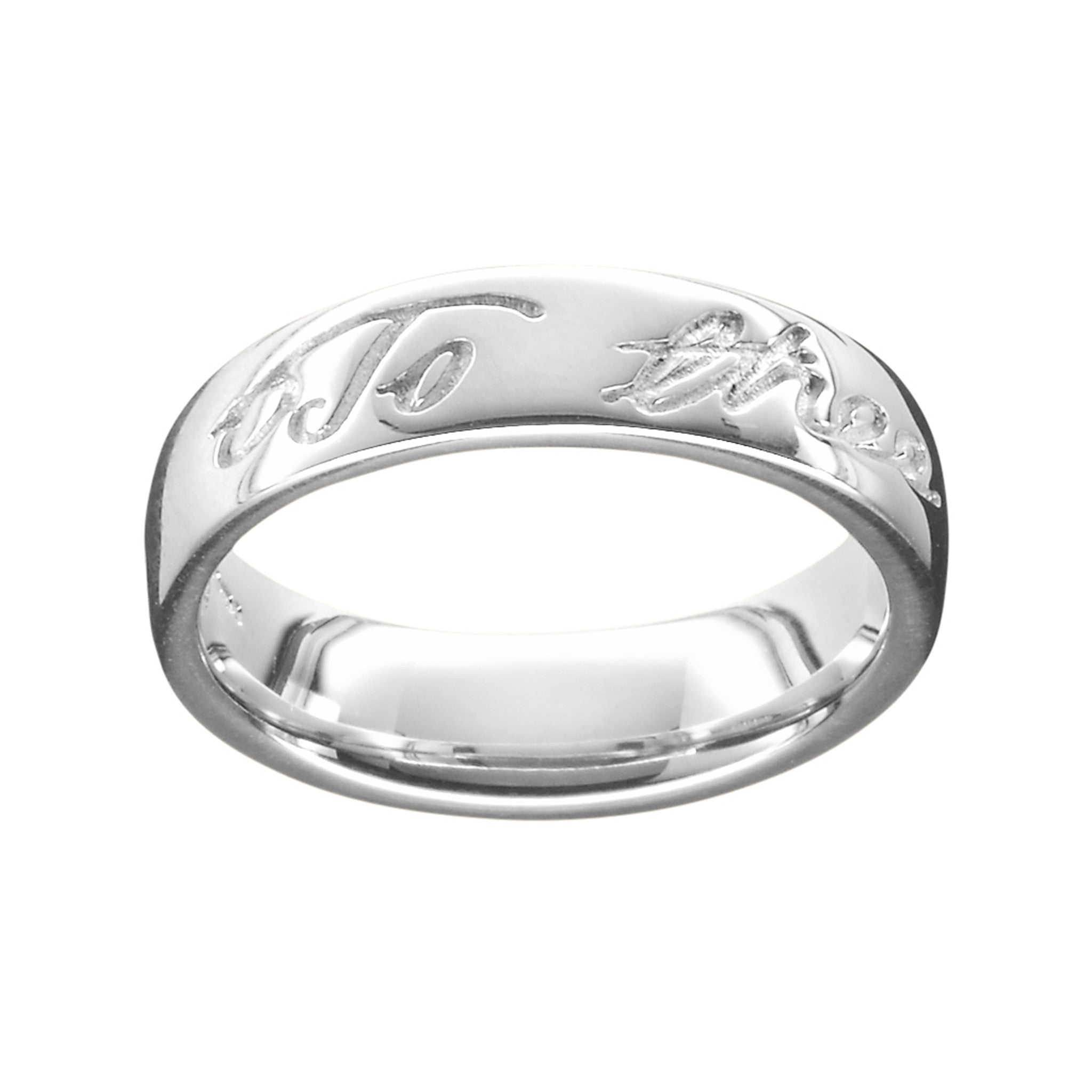 Ola Gorie silver Robert Burns Polished Ladies ring, Scotland, 
